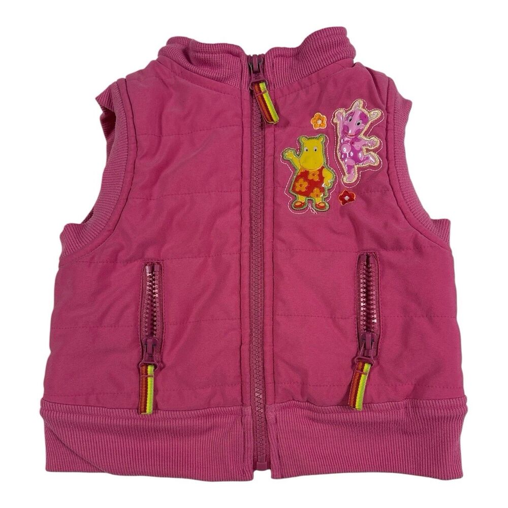 Vintage Y2K Nick Jr Backyardigans Vest Girls 3T  Coat Pink 2005